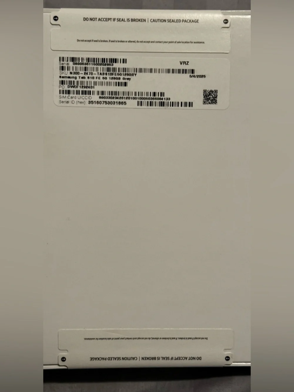 Samsung Galaxy Tab S10 FE 5G Tablet - White Packaging new never opened